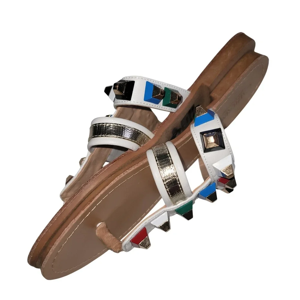 Catherine Malandrino‎ Studded Thong Sandal 10 Women Boho Beach Festival Resort